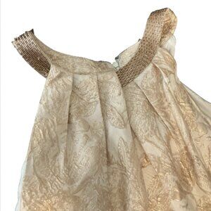 Cream and Gold cocktail dress